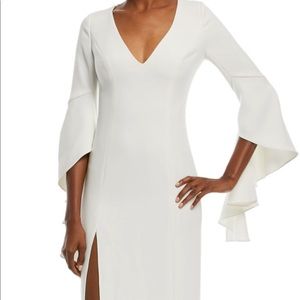 Halston Heritage flounce sleeve dress